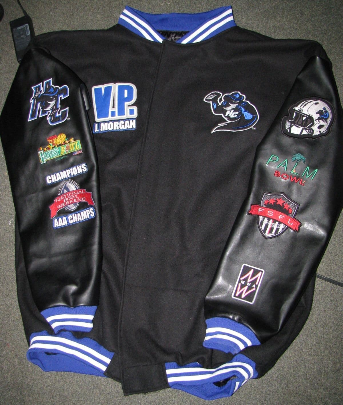 Letterman Jacket — Front — BOUNTY HUNTERS